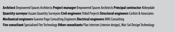 Architect Empowered Spaces Architects Project manager Empowered Spaces Architects Principal contractor Abbeydale Quan...