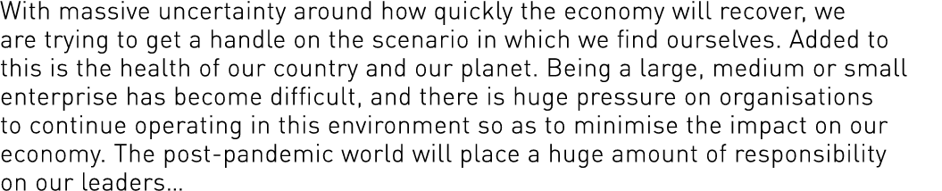 With massive uncertainty around how quickly the economy will recover, we are trying to get a handle on the scenario i   