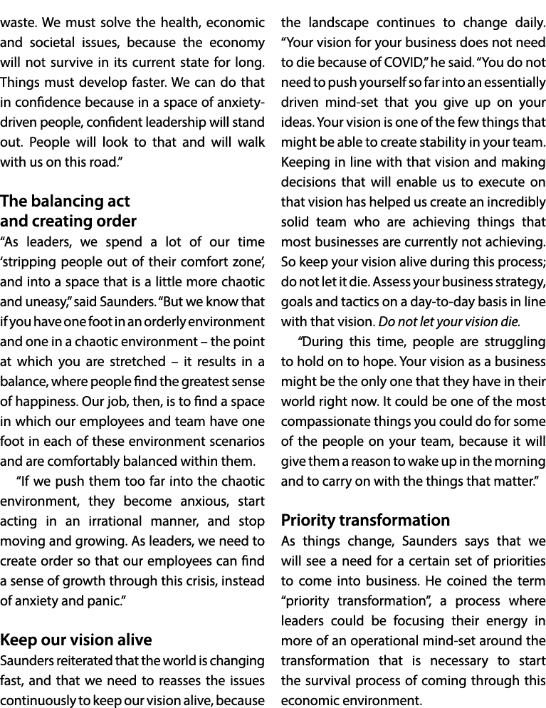 waste  We must solve the health, economic and societal issues, because the economy will not survive in its current st   