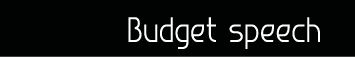 Budget speech