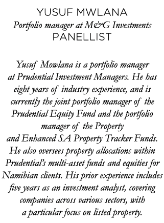 Yusuf Mwlana Portfolio manager at M&G Investments Panellist Yusuf Mowlana is a portfolio manager at Prudential Invest   