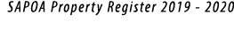 SAPOA Property Register 2019 - 2020