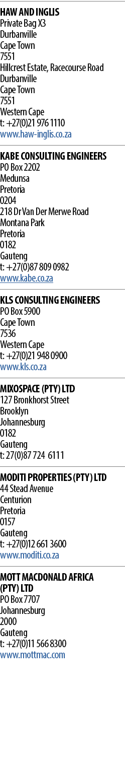 HAW AND INGLIS Private Bag X3 Durbanville Cape Town 7551 Hillcrest Estate, Racecourse Road Durbanville Cape Town 7551   