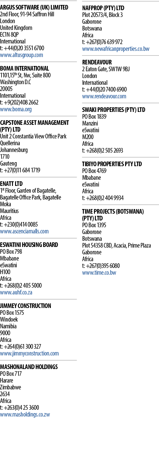 NAFPROP (PTY) LTD     Plot 20573 4, Block 3 Gaborone Botswana   Africa t: +267(0)76 639 972 www newafricanproperties    