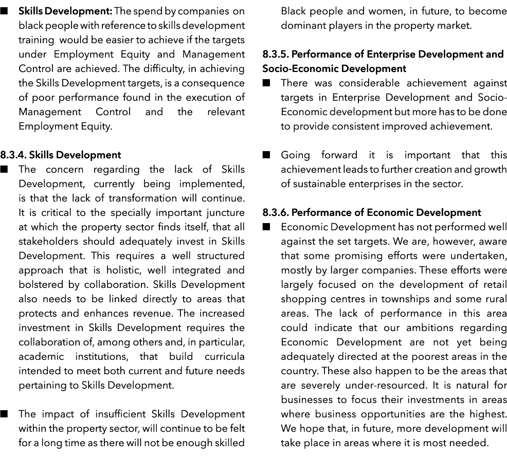   Skills Development: The spend by companies on black people with reference to skills development training would be e   