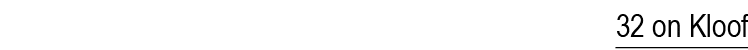 32 on Kloof
