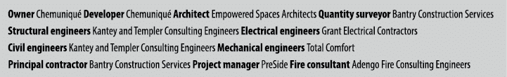 Owner Chemuniqué Developer Chemuniqué Architect Empowered Spaces Architects Quantity surveyor Bantry Construction Ser   