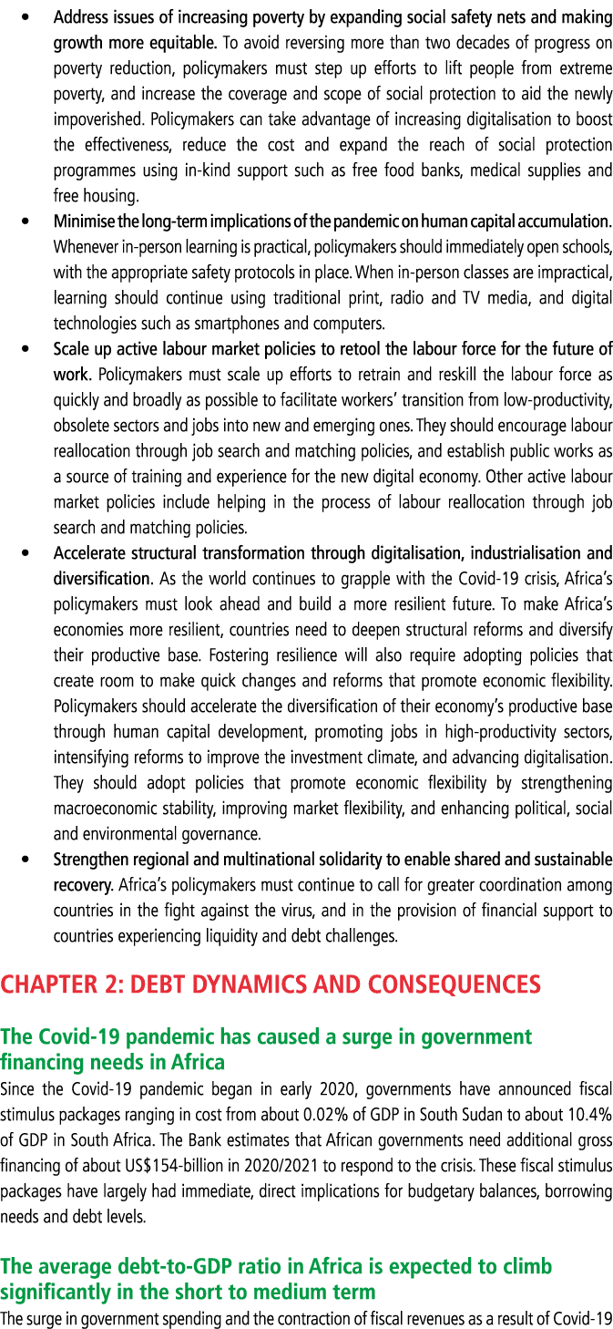   Address issues of increasing poverty by expanding social safety nets and making growth more equitable  To avoid rev   