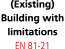 (Existing) Building with limitations EN 81-21