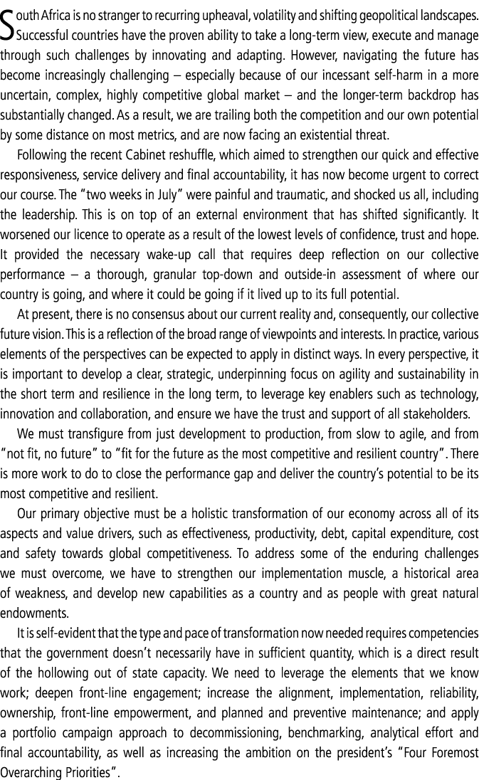 South Africa is no stranger to recurring upheaval, volatility and shifting geopolitical landscapes  Successful countr   