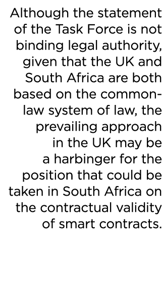 Although the statement of the Task Force is not binding legal authority, given that the UK and South Africa are both    