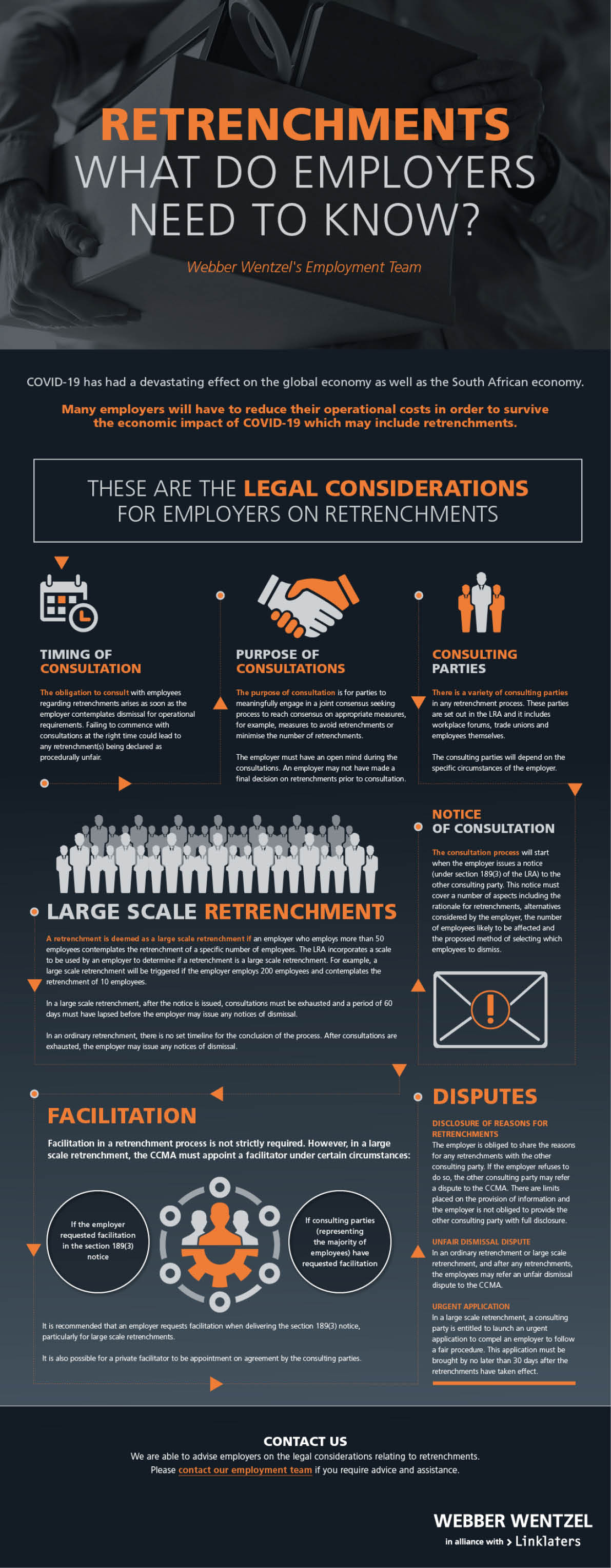 Webber Wentzel - Retrenchments infographic