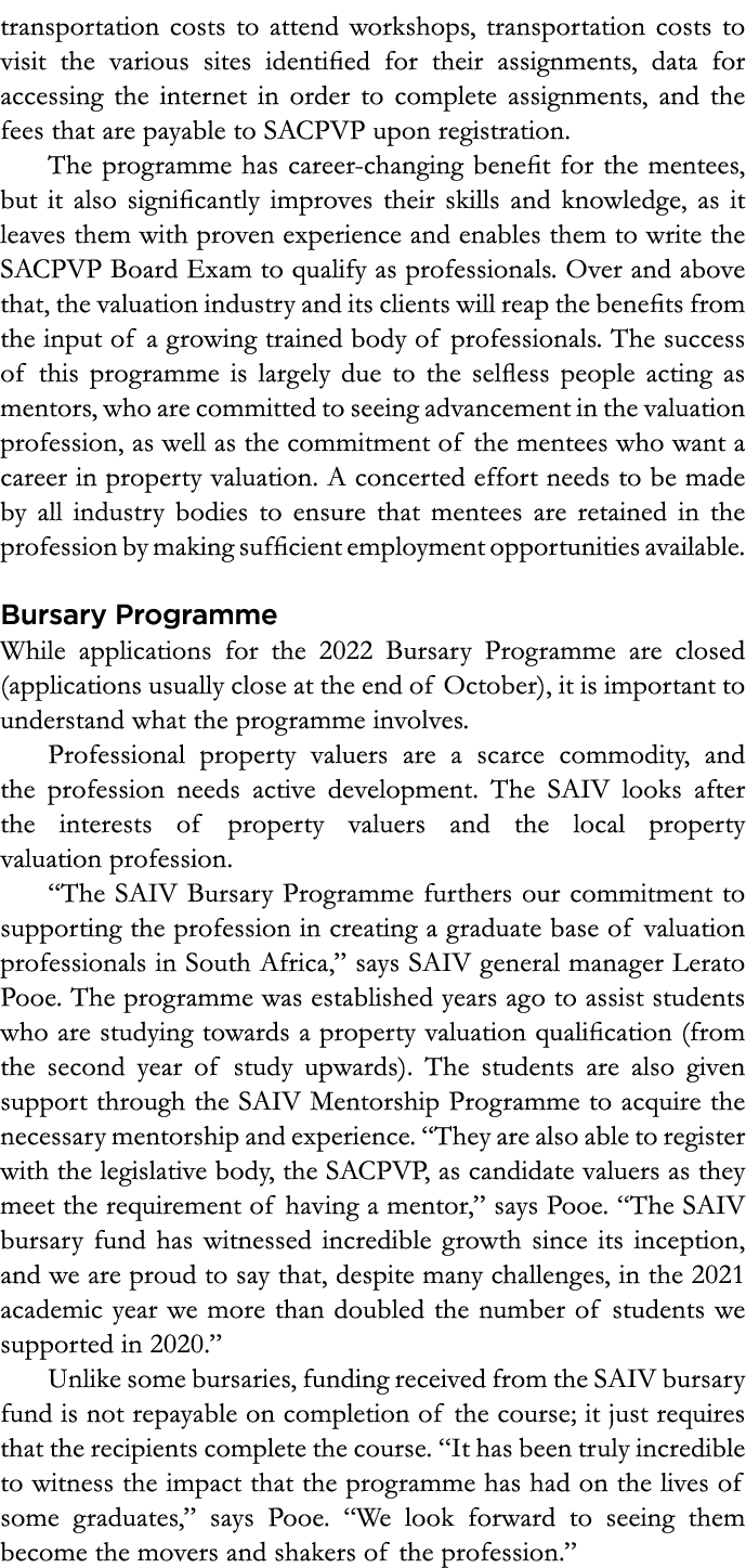 transportation costs to attend workshops, transportation costs to visit the various sites identified for their assign   