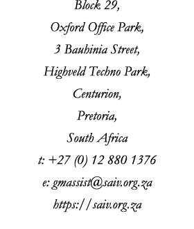 Block 29, Oxford Office Park, 3 Bauhinia Street, Highveld Techno Park, Centurion, Pretoria, South Africa t: +27 (0) 1   