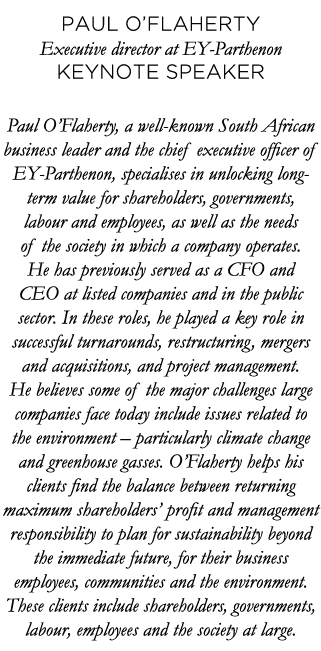 Paul O Flaherty Executive director at EY-Parthenon Keynote Speaker Paul O Flaherty, a well-known South African busine   