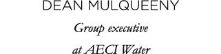 Dean Mulqueeny Group executive at AECI Water