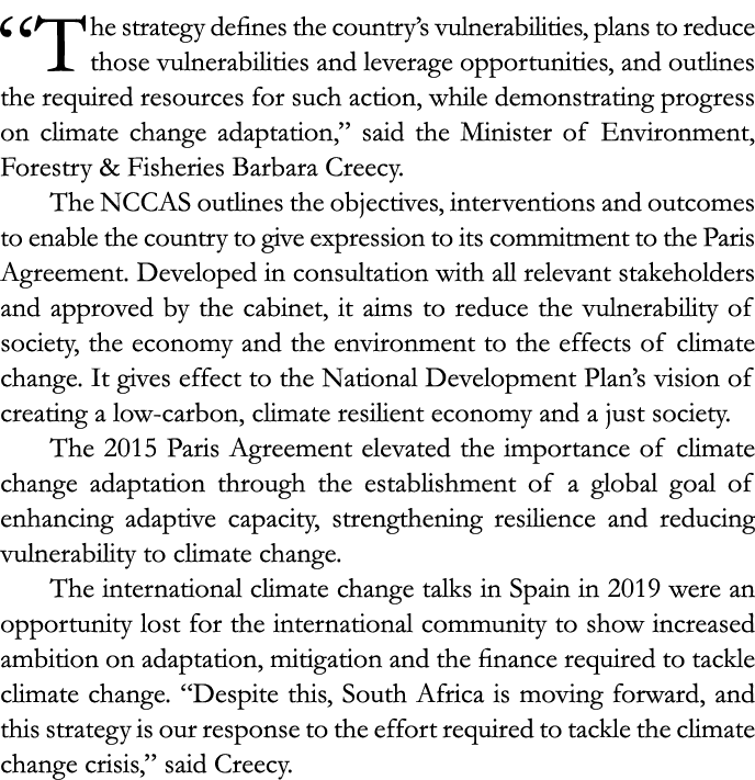  The strategy defines the country s vulnerabilities, plans to reduce those vulnerabilities and leverage opportunities   