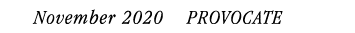 November 2020  PROVOCATE