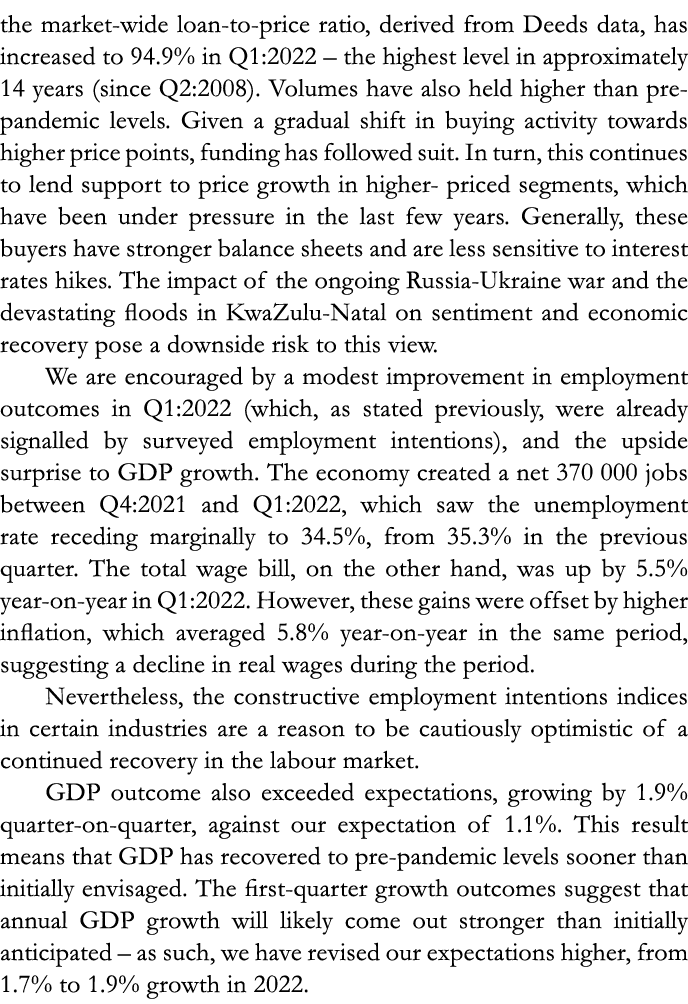 the market-wide loan-to-price ratio, derived from Deeds data, has increased to 94.9% in Q1:2022 – the highest level i...