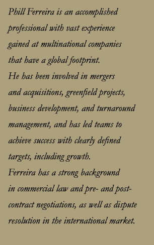 Phill Ferreira is an accomplished professional with vast experience gained at multinational companies that have a glo...