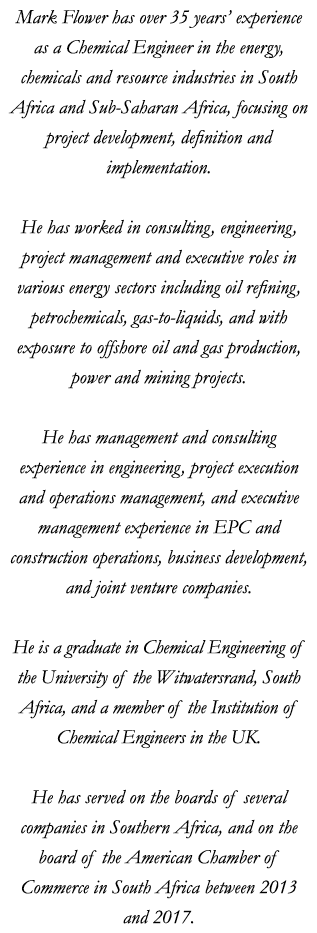 Mark Flower has over 35 years’ experience as a Chemical Engineer in the energy, chemicals and resource industries in ...